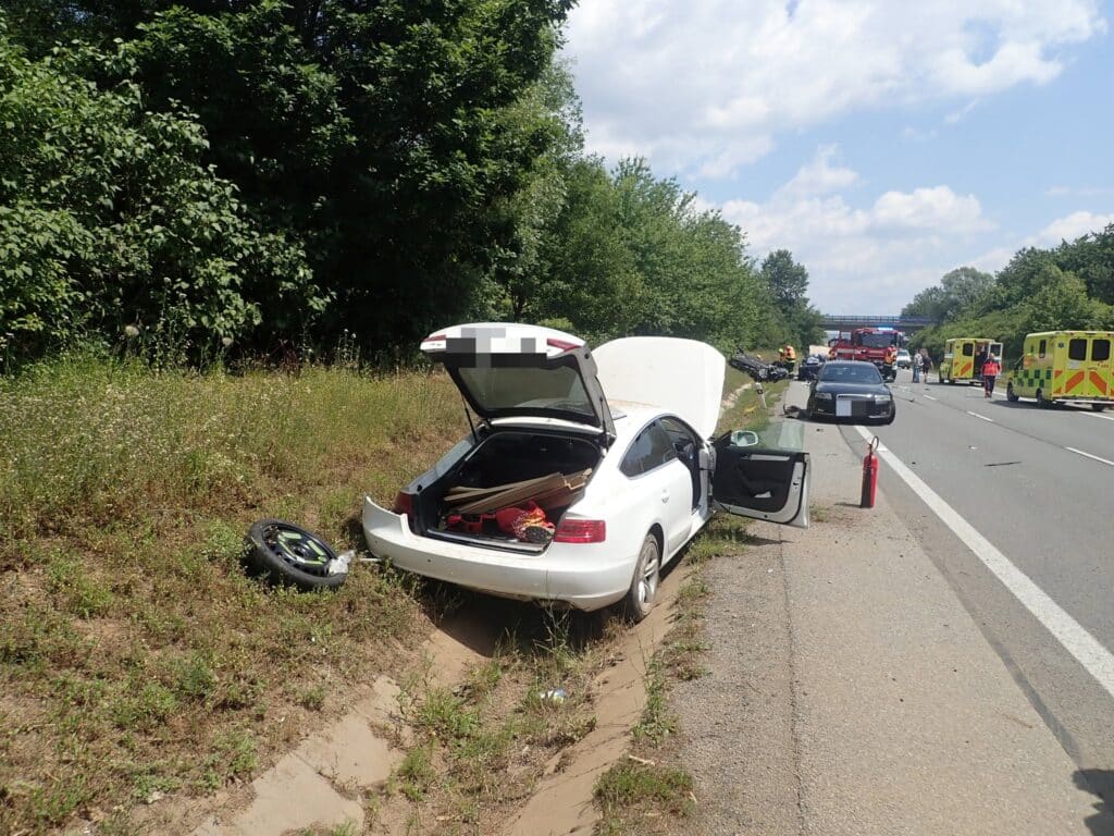 Tragická nehoda u Zlechova na Uherskohradišťsku. Foto: HZS Zlín