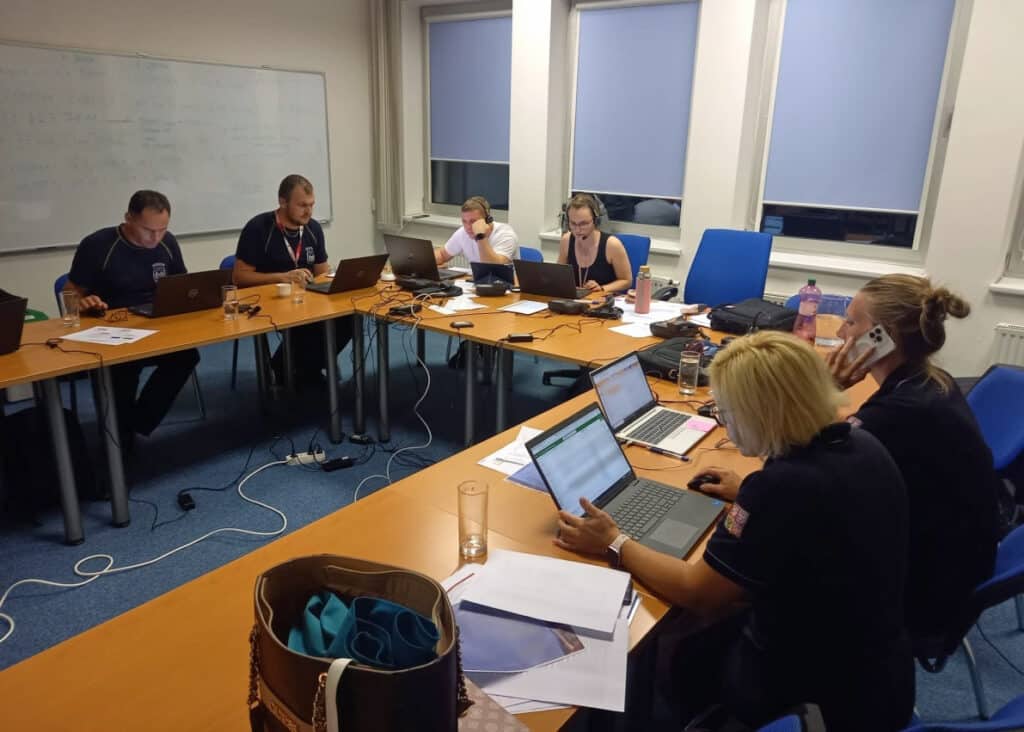 Tragická nehoda dvou autobusů u Brna. Foto: HZS JMK