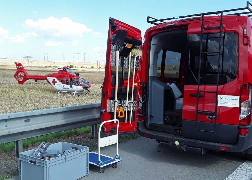 Tragická nehoda dvou autobusů u Brna. Foto: HZS JMK