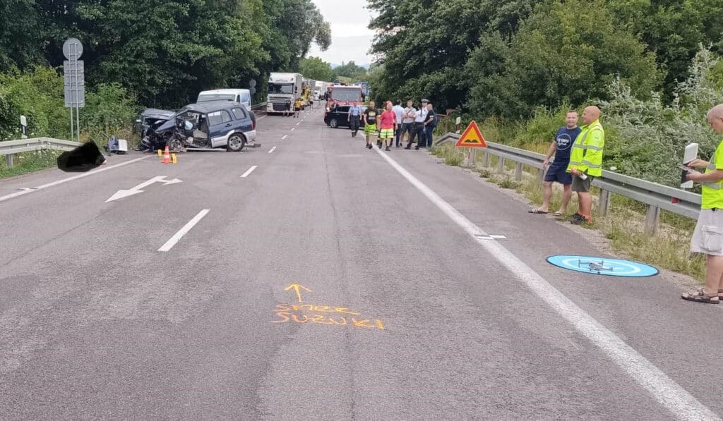 Tragickou nehodu nedaleko Trenčína nepřežili dva senioři. Foto: Policie Trenčín