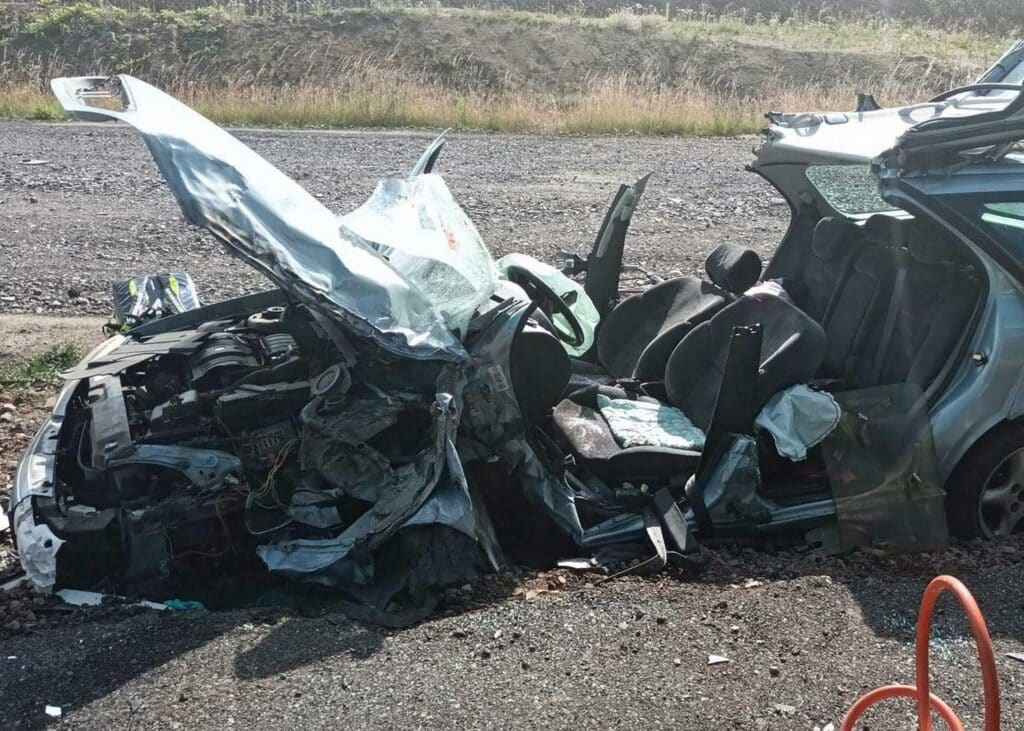 Tragická nehoda u Milína. Foto: HZS STC