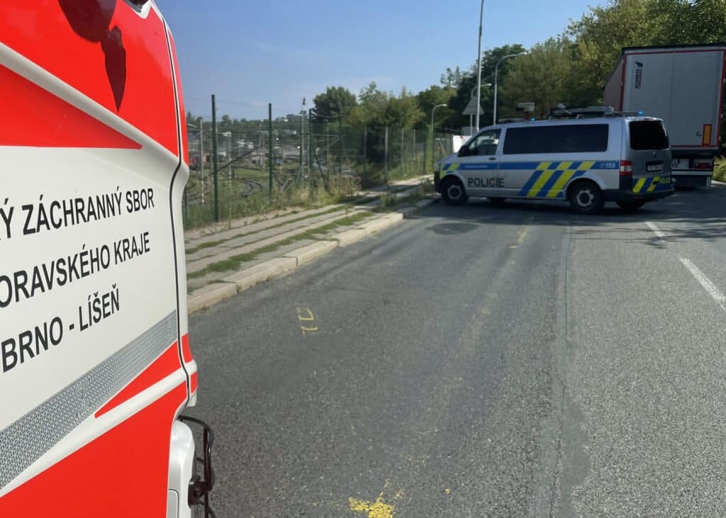 Tragická nehoda v Brně, Kulkově ulici. Foto: HZS