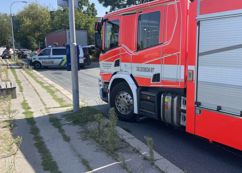 Tragická nehoda v Brně, Kulkově ulici. Foto: HZS