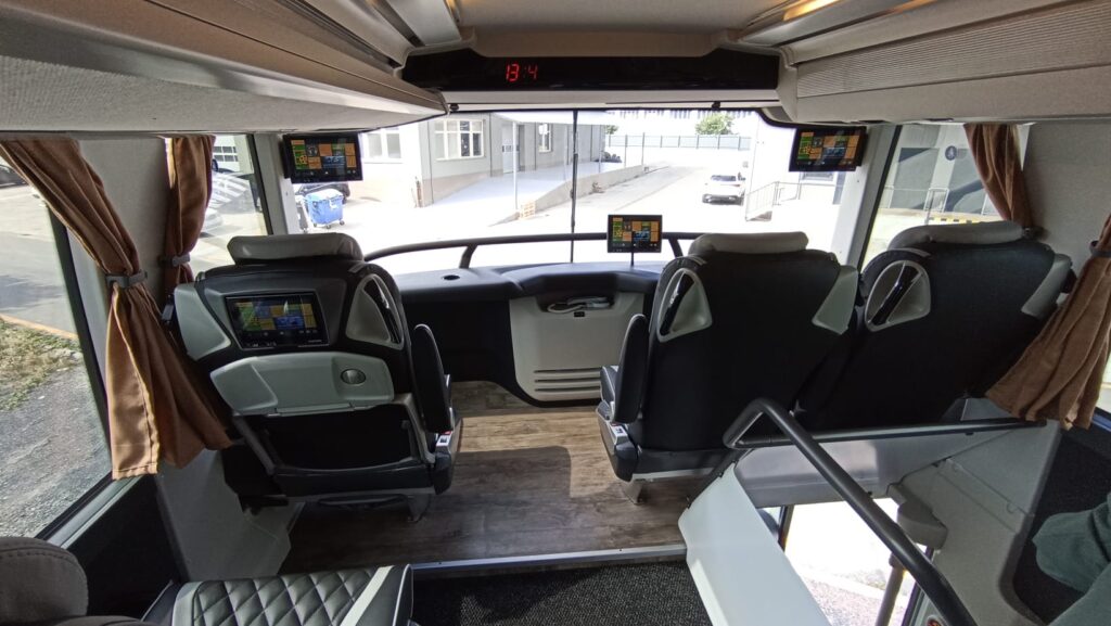 Interiér nového autobusu RegioJet Fun a Relax. Foto: ČRzprávy.cz