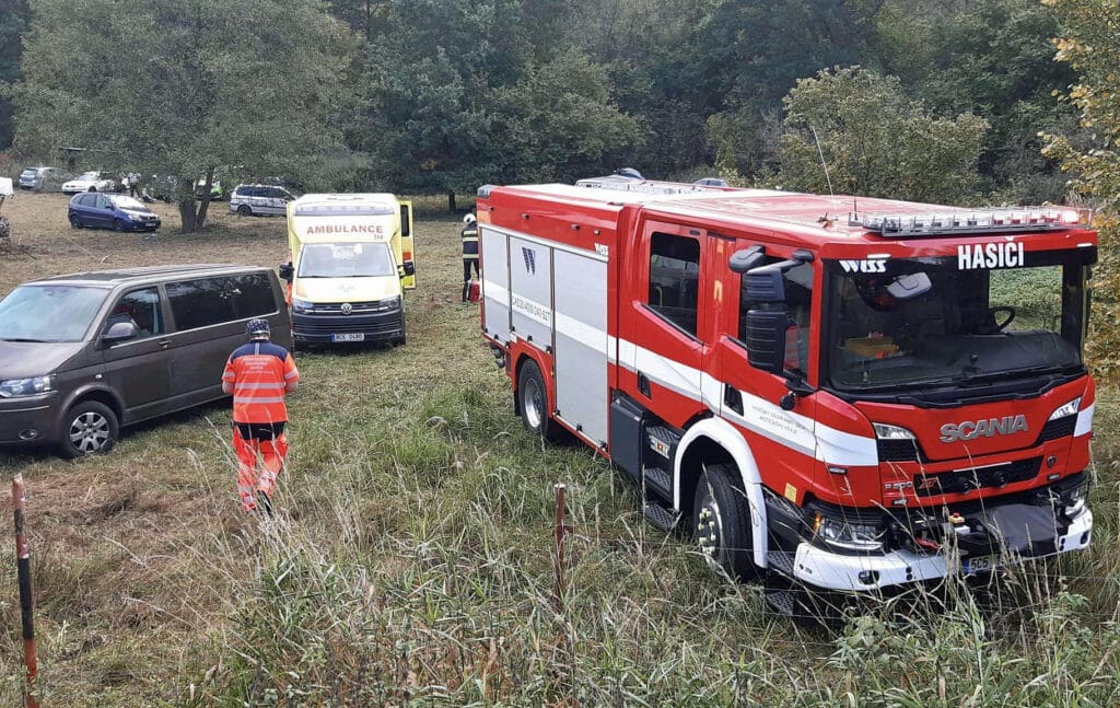 Vlak srazil muže u Kájova na Českokrumlovsku. Foto: ZZS JČK