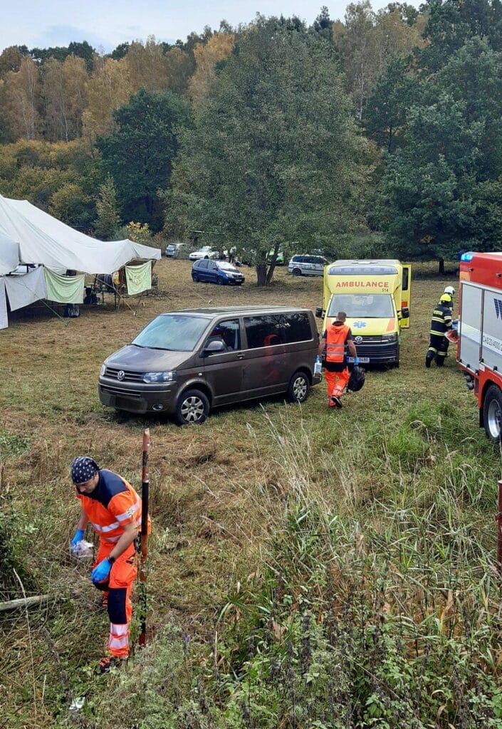 Vlak srazil muže u Kájova na Českokrumlovsku. Foto: ZZS JČK