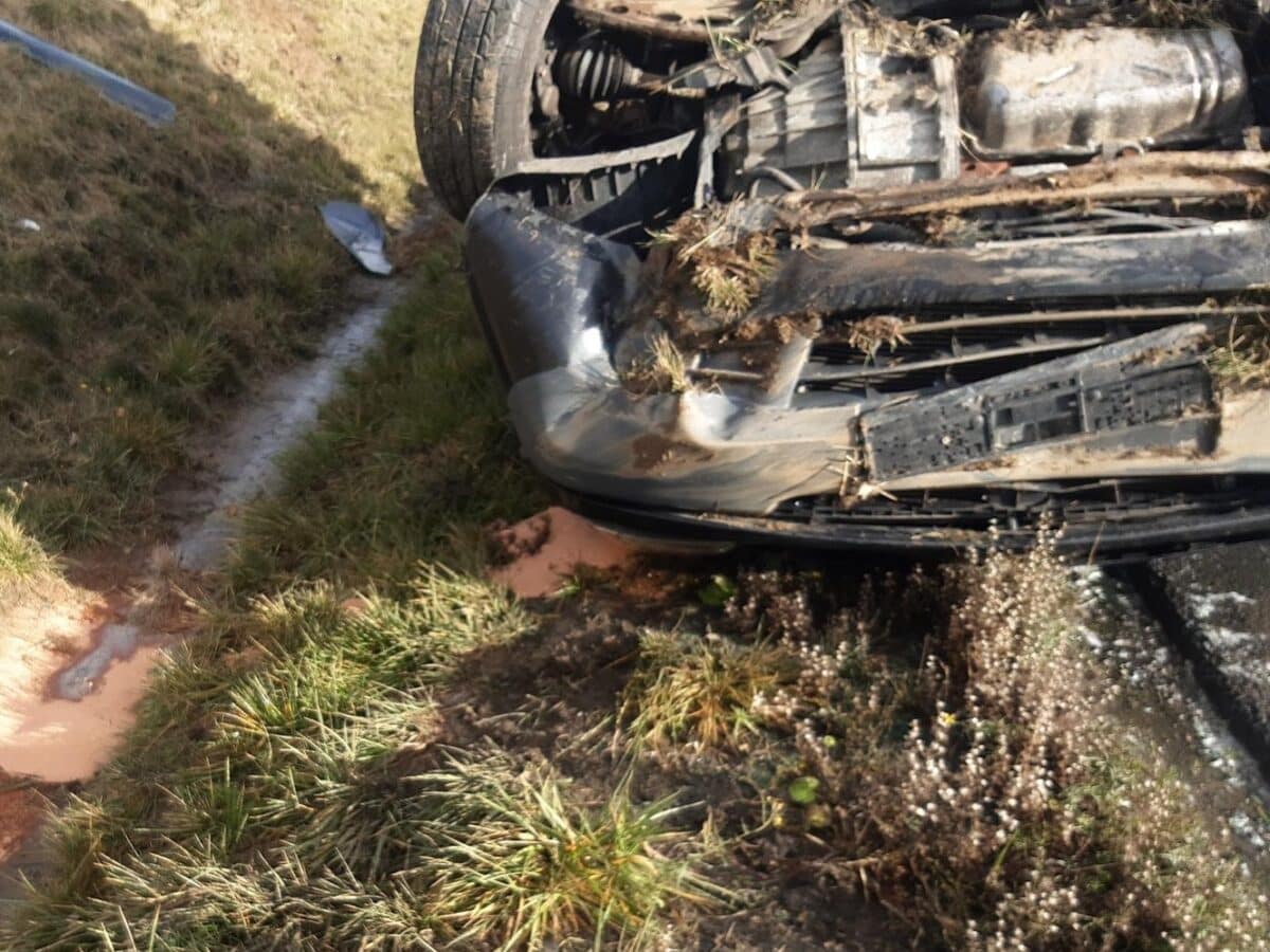 Nehoda dodávky na Pražském okruhu. Foto: HZS