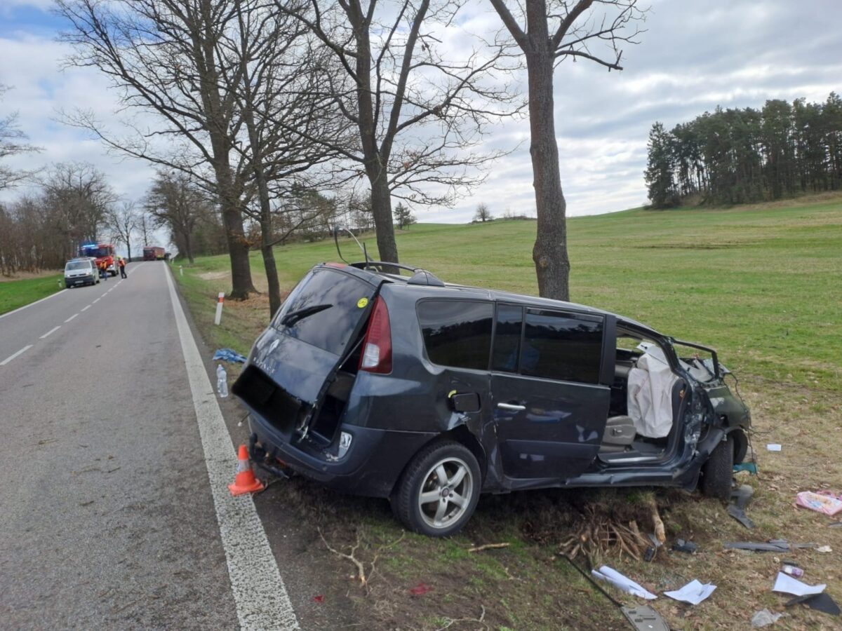 Vážná nehoda u Sedlice. Foto: PČR