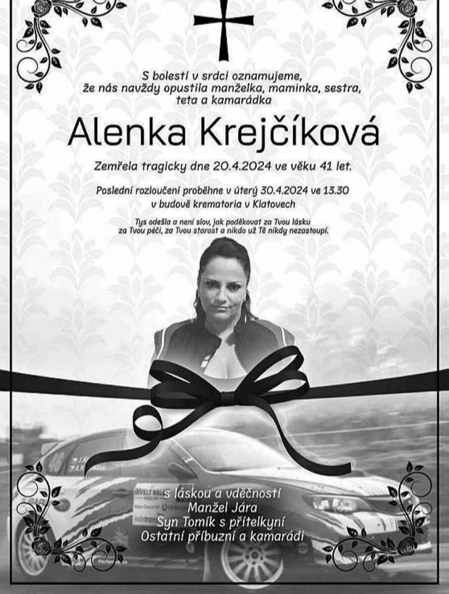 Parte Aleny Krejčíkové. Zdroj: rodina