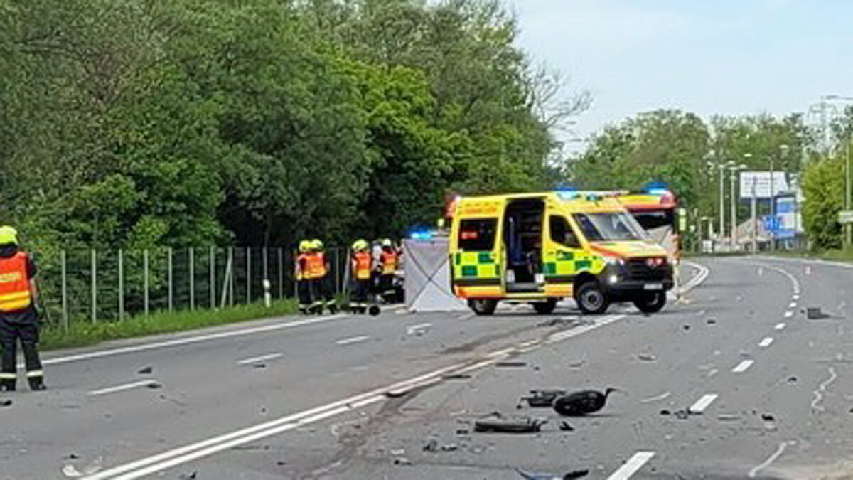 Tragická nehoda motorkáře v Ostravě. Foto: PČR