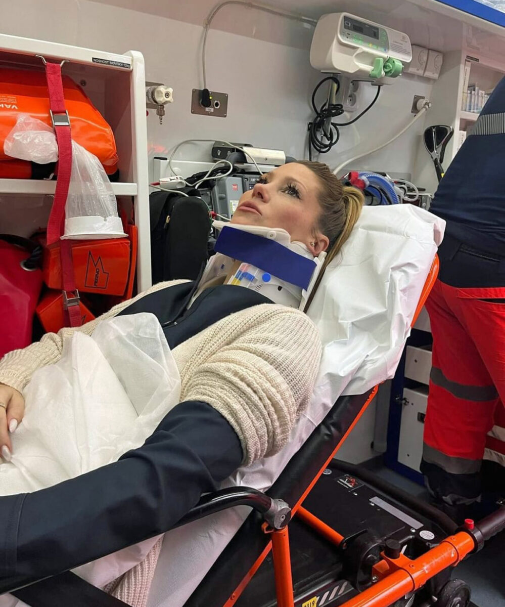 Tereza Kerndlová měla nehodu, má pohmožděnou páteř. Foto: IG
