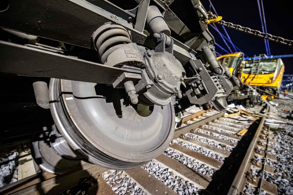 Nehoda vlaku v Pardubicích. Foto: Michal Fanta, HZS