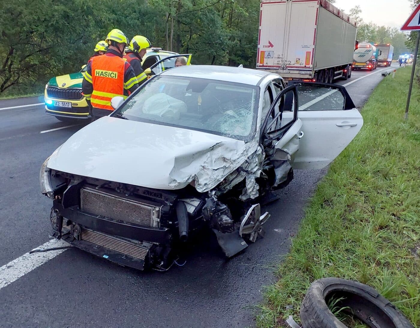 Vážná nehoda u Františkových lázní. Foto: HZS