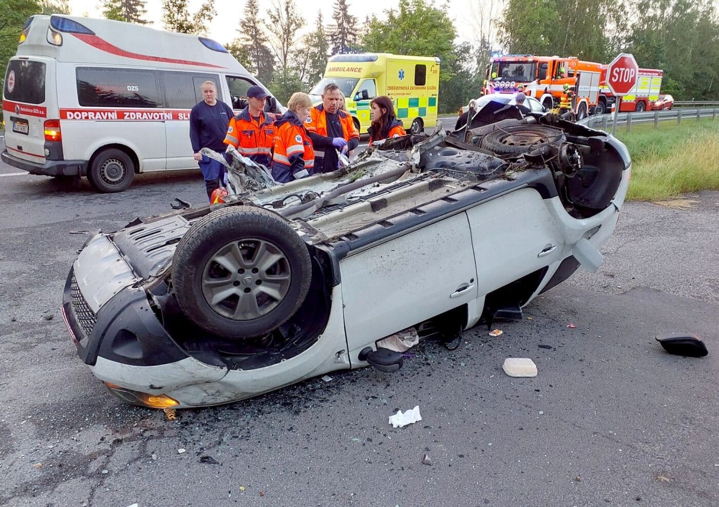Vážná nehoda u Františkových lázní. Foto: HZS