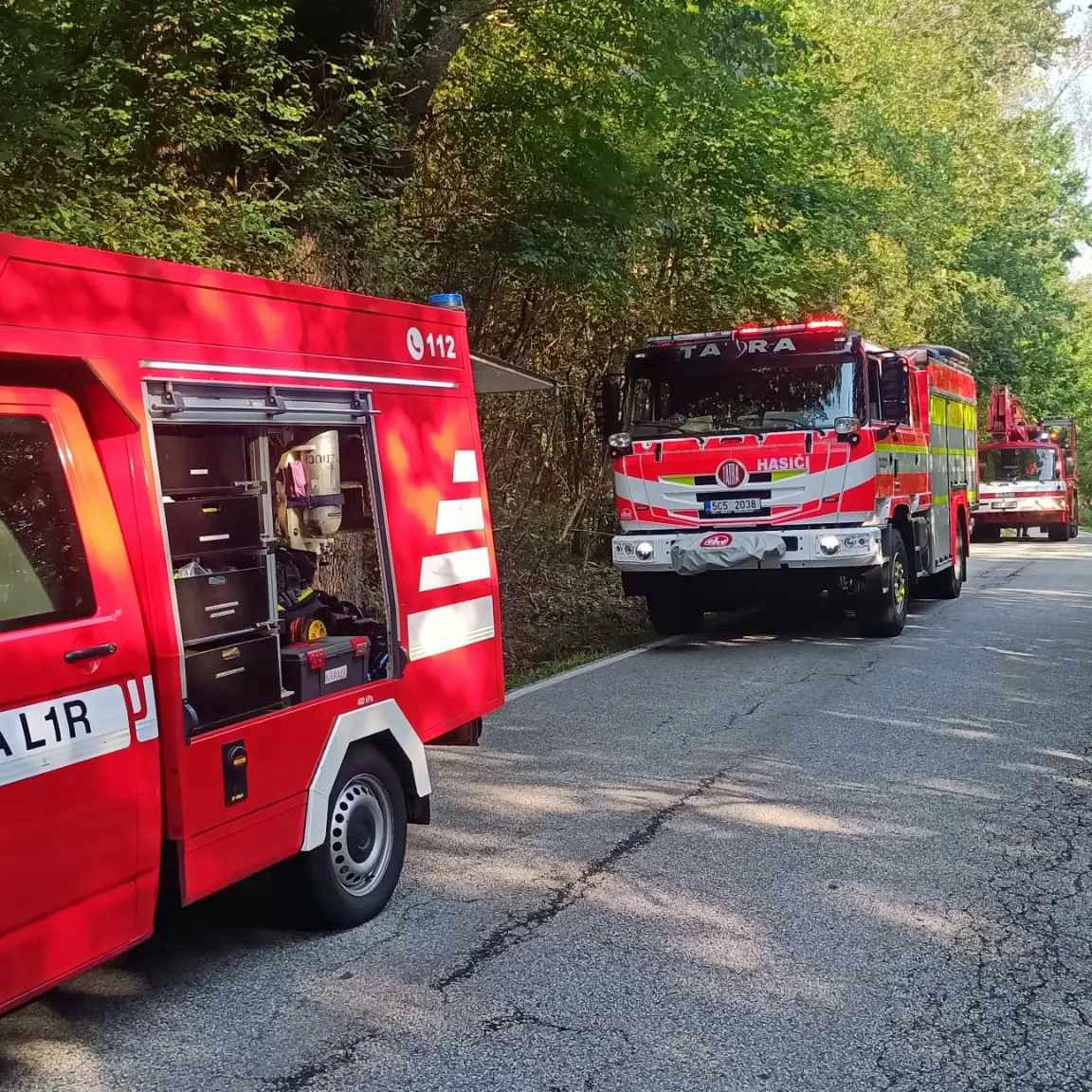 Nehoda traktoru u Hrudkova. Foto: HZS