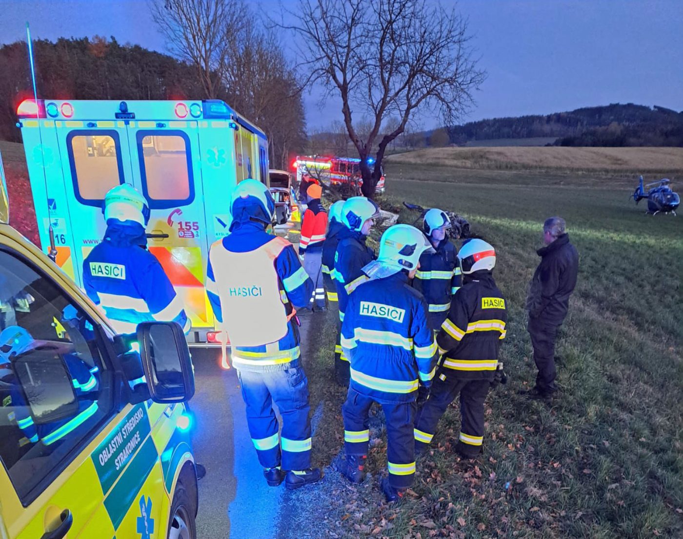 Tragická nehoda u Nihošovic. Foto: ZZS