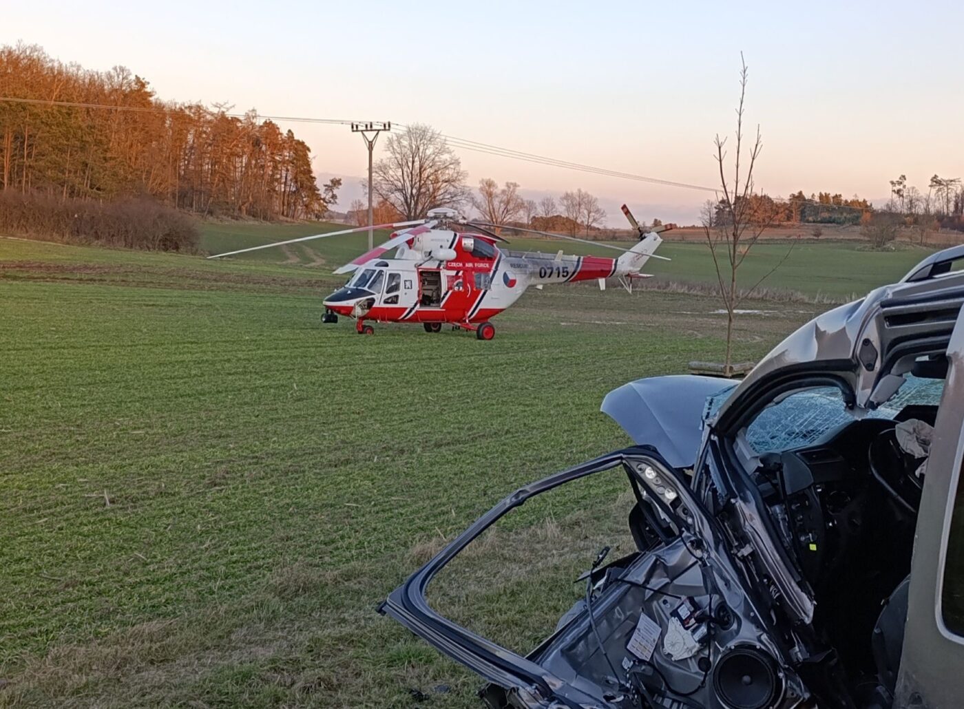 Vážná nehoda u Střelských Hoštic. 
