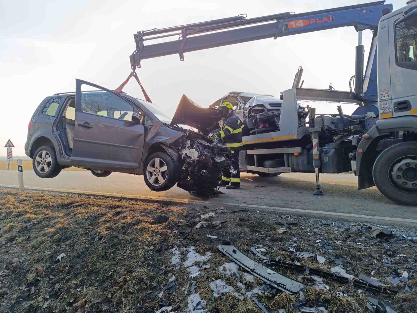 Tragická nehoda na Tachovsku. Foto: HZS
