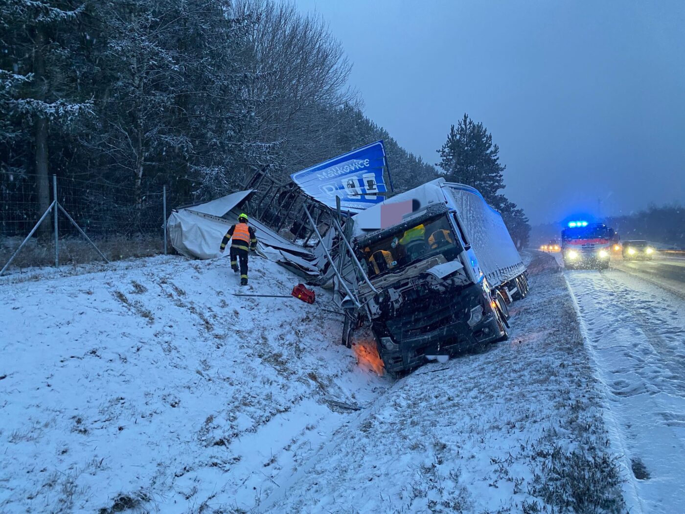 Vážná nehoda na dálnici D5.