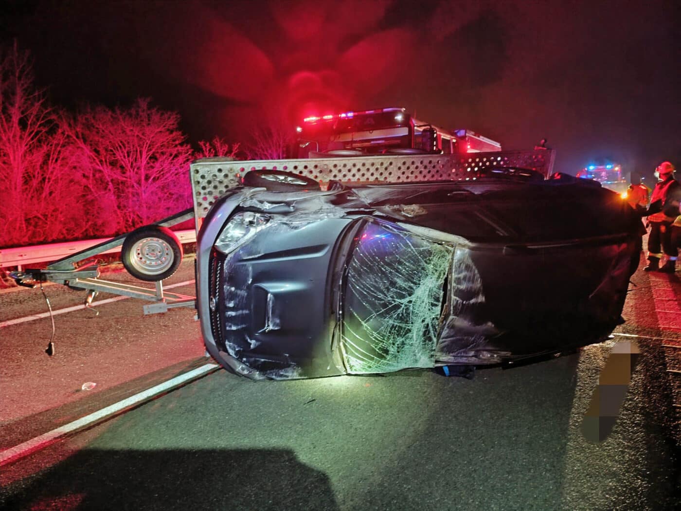 Nehoda na dálnici D5. 