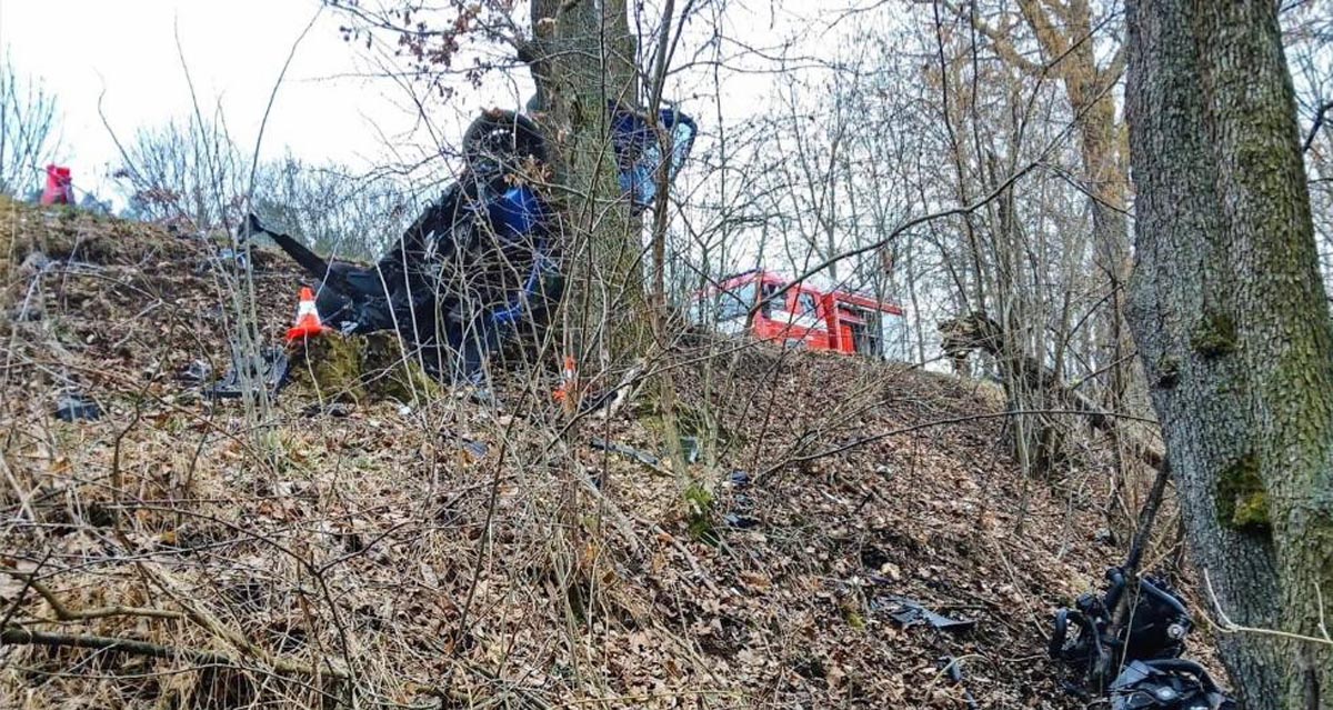 Nehoda na Domažlicku. Foto: HZS