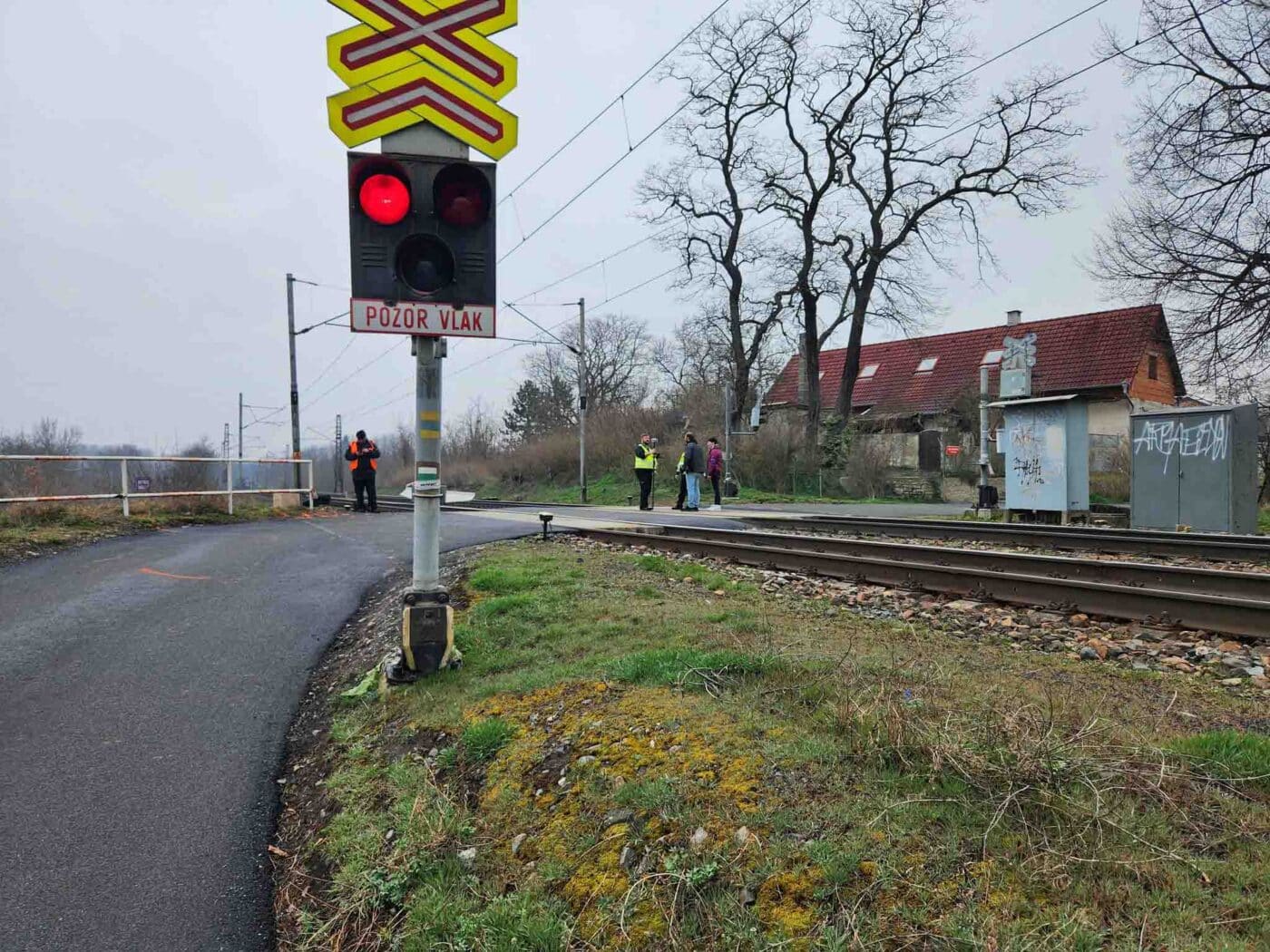 Železniční nehoda v Mělníku. Foto: Doprava Mělník