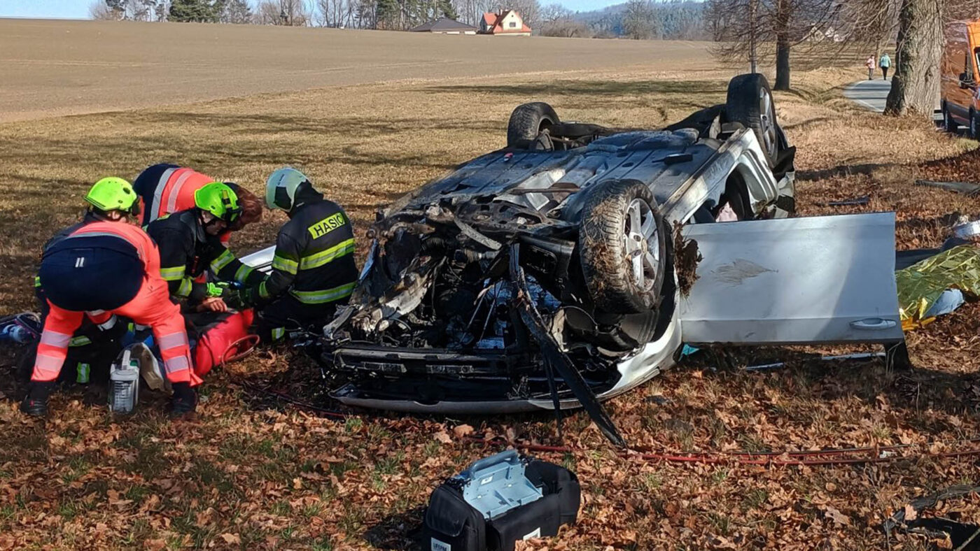 Vážná nehoda na Písecku. Foto: HZS