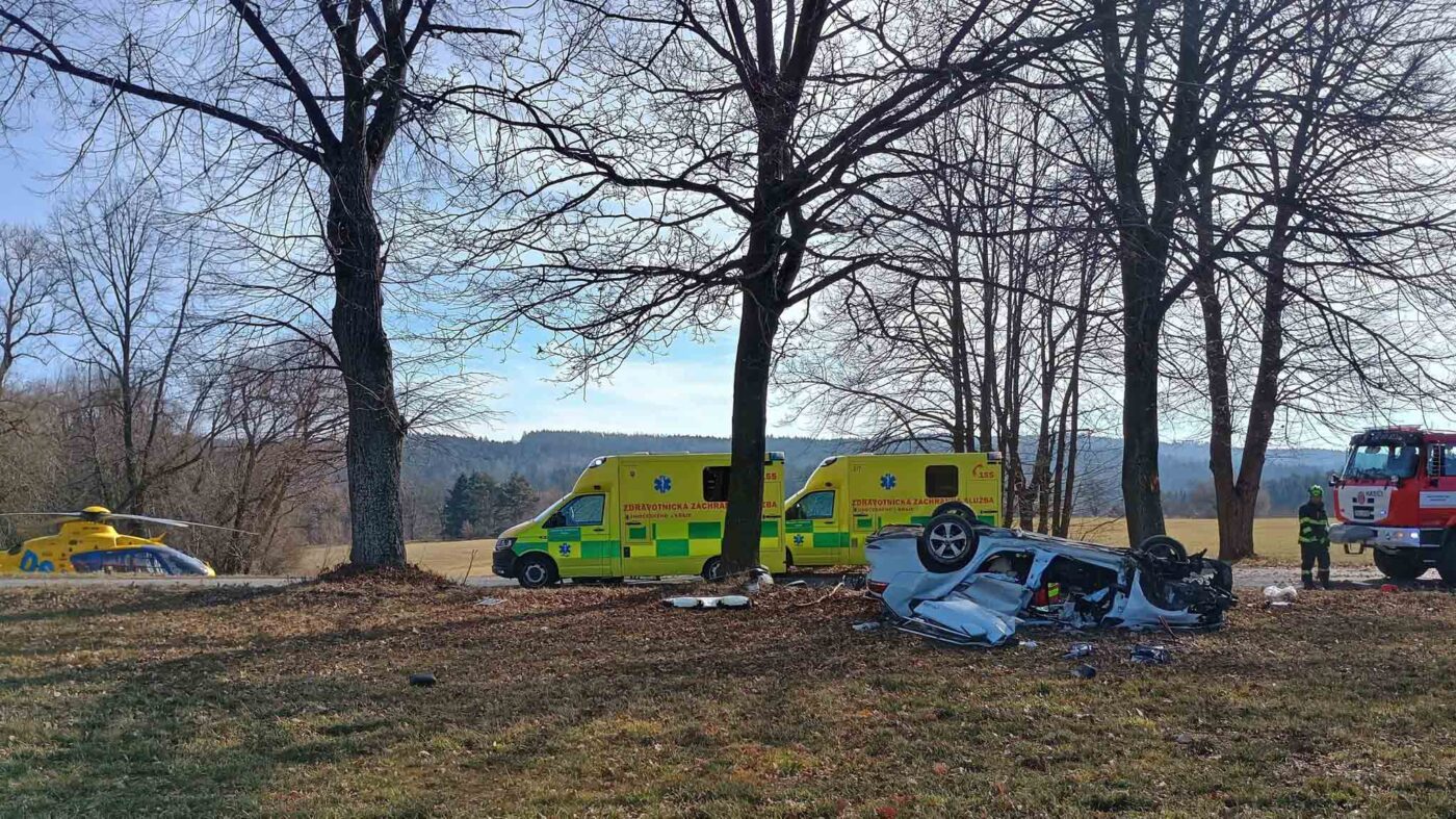 Vážná nehoda na Písecku. Foto: HZS