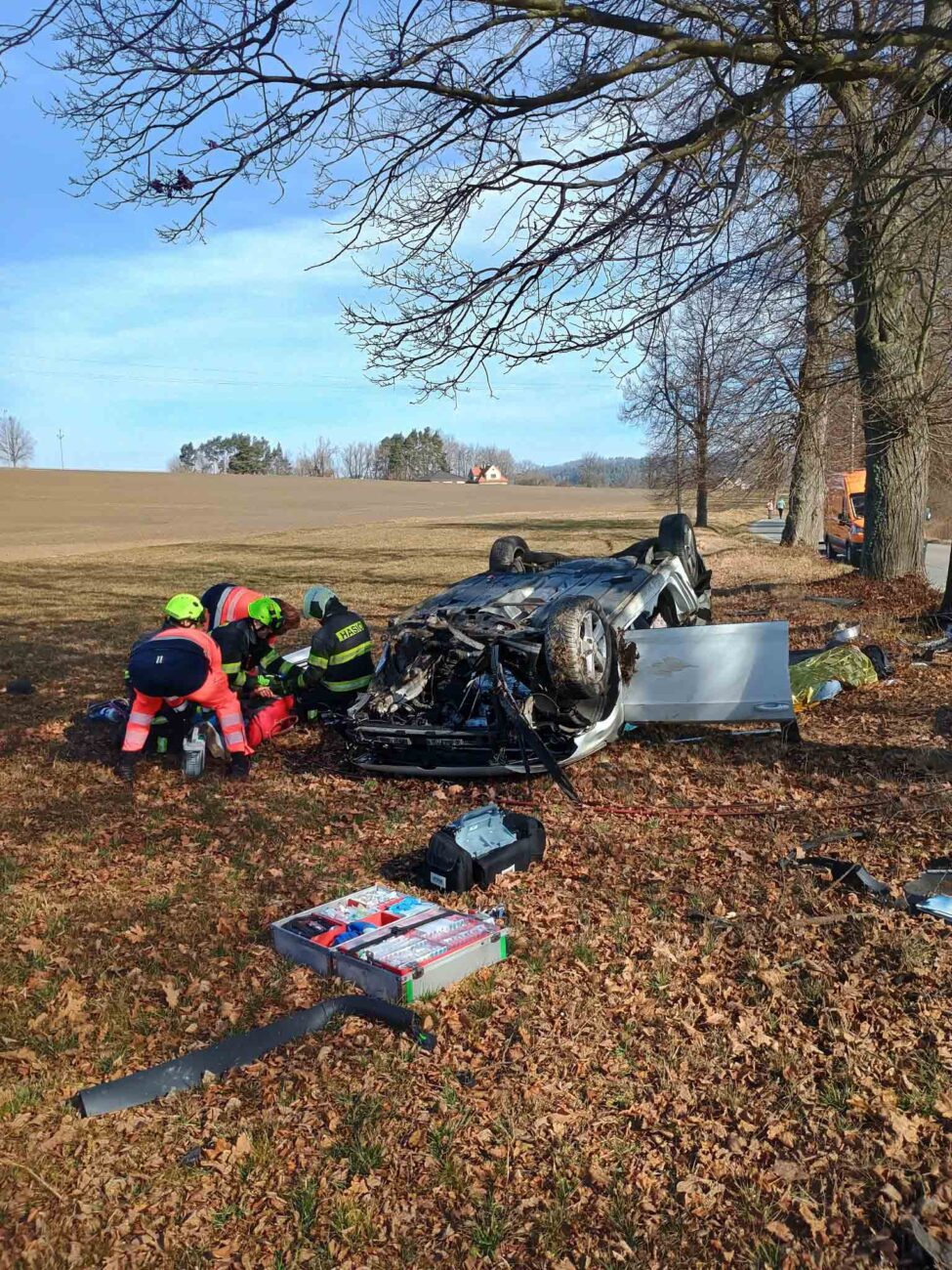 Vážná nehoda na Písecku. Foto: HZS