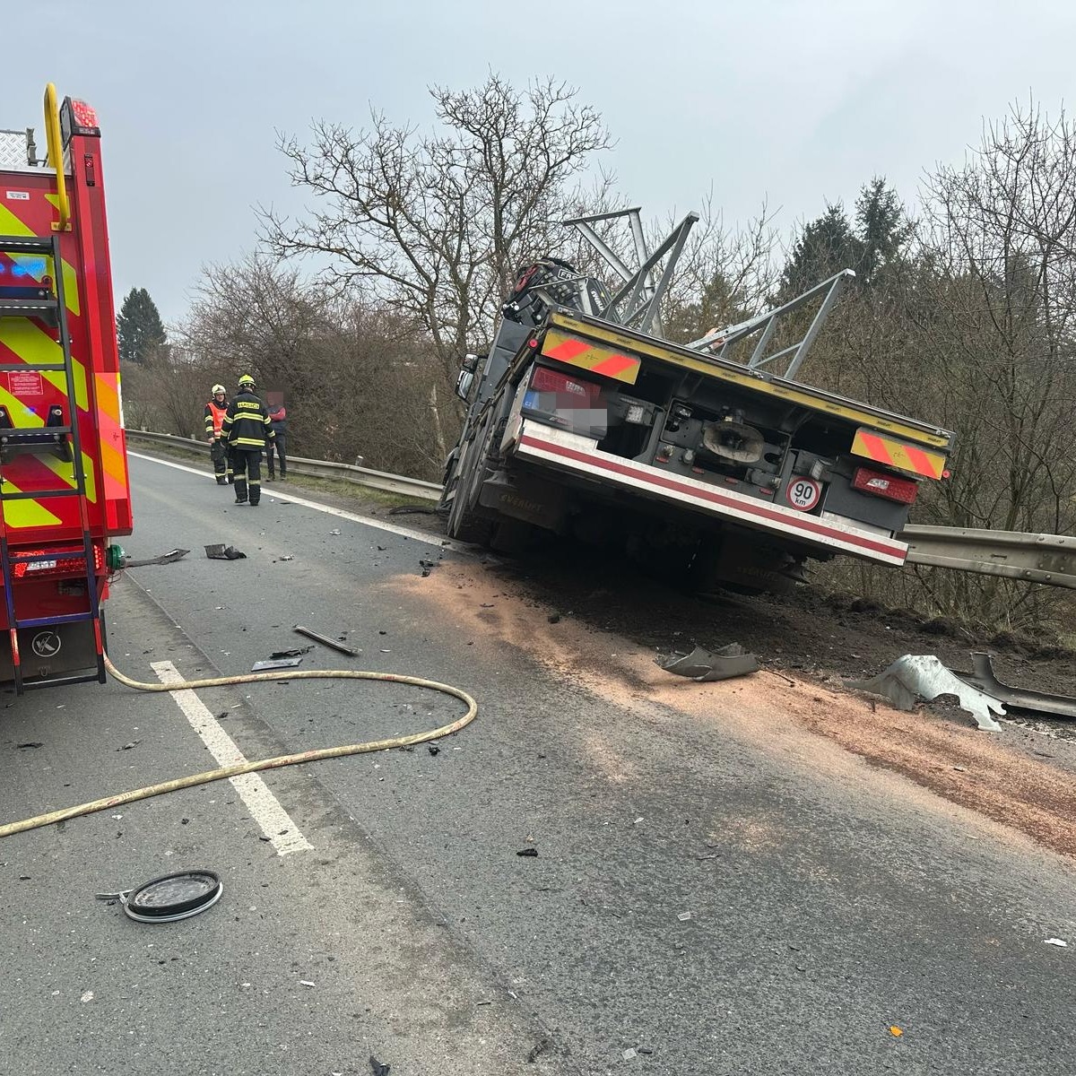 Tragická nehoda v Říčanech. Foto: HZS