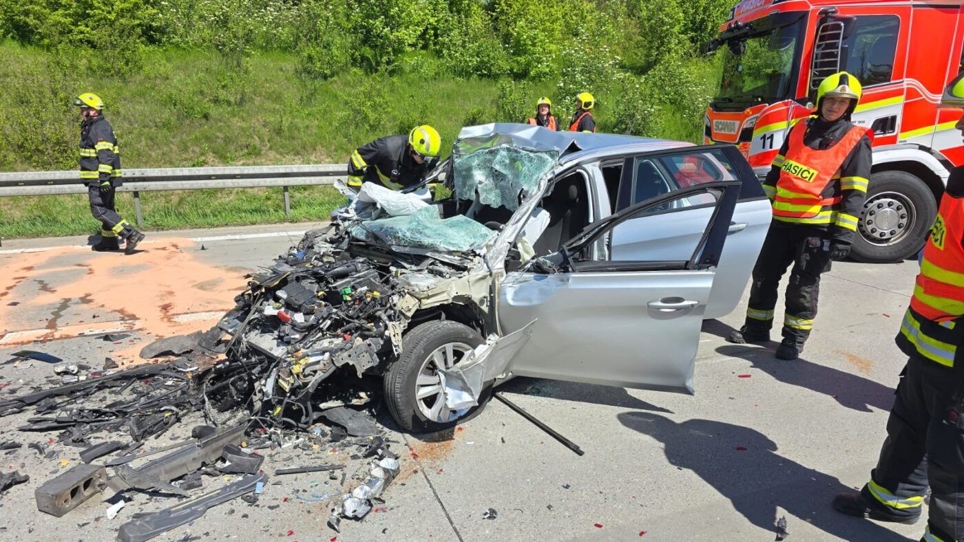 Vážná nehoda na Pražském okruhu. Foto: HZS