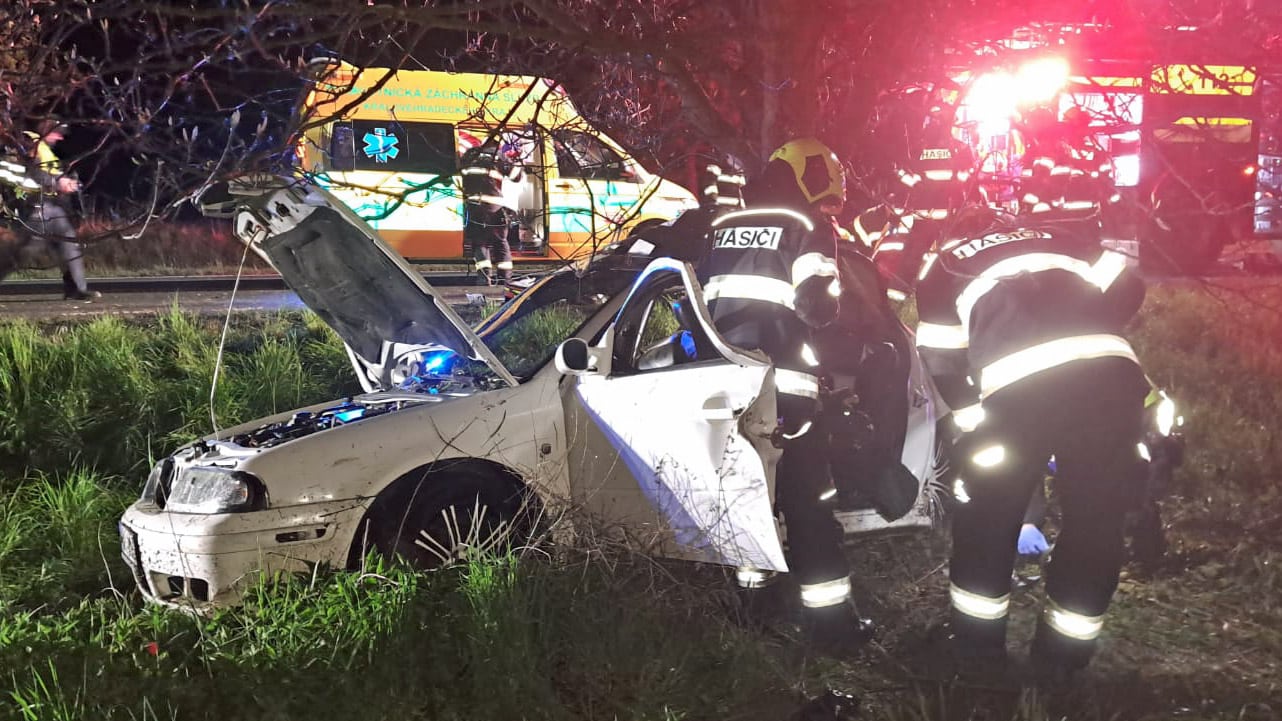 Tragická nehoda u obce Běstviny na Hradecku. Foto: HZS