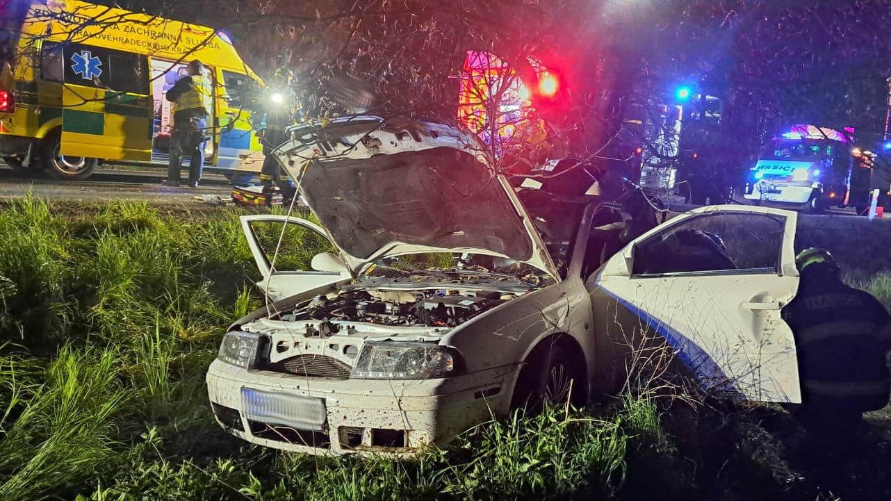 Tragická nehoda u obce Běstviny na Hradecku. Foto: HZS