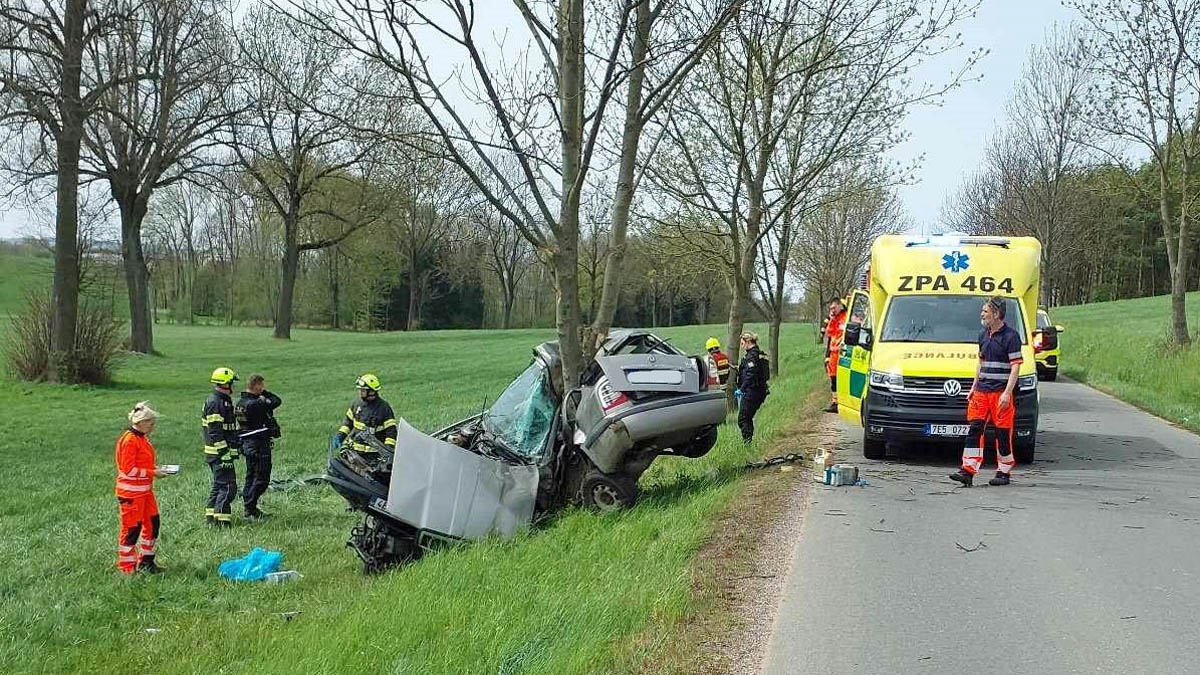Tragická nehoda u Českých Heřmanic. Foto: HZS