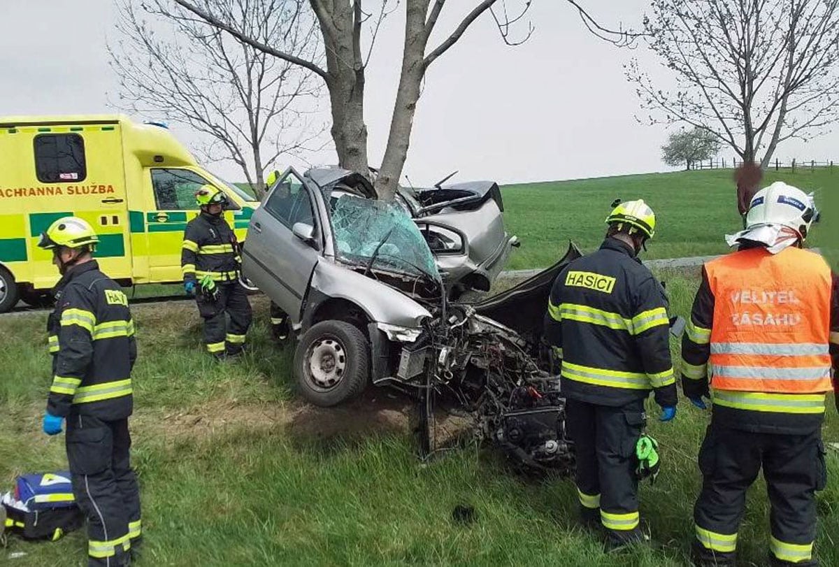 Tragická nehoda u Českých Heřmanic. Foto: HZS