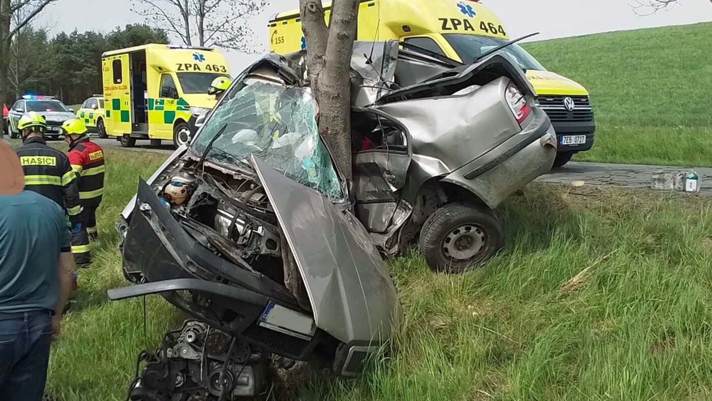 Tragická nehoda u Českých Heřmanic. Foto: HZS