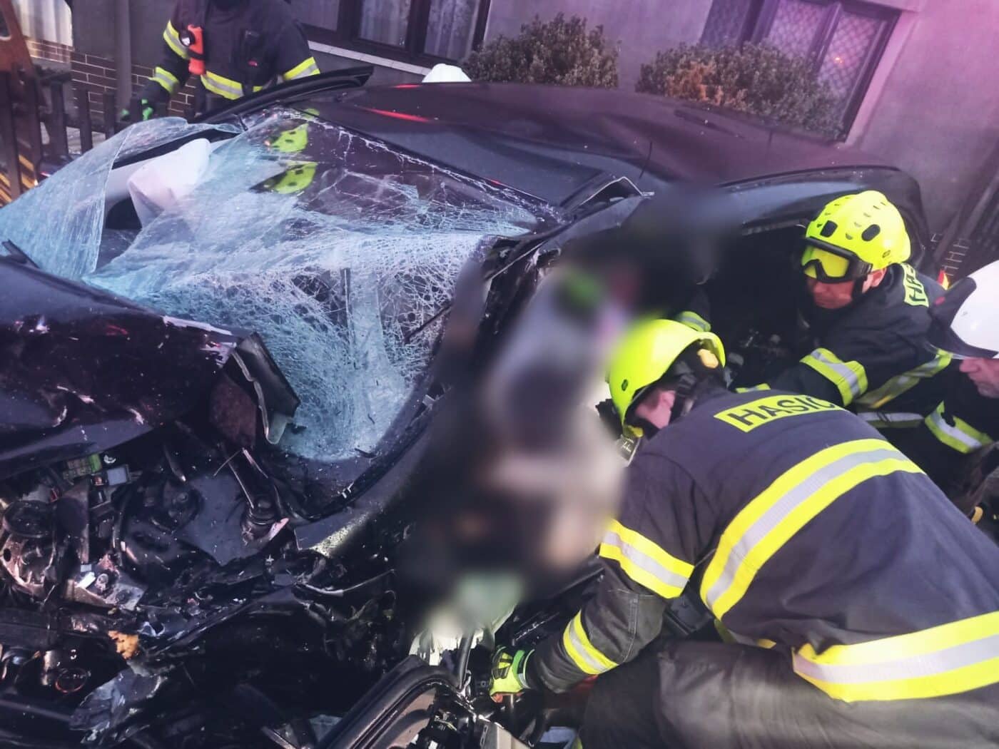 Vážná nehoda v Holohlavech. Foto: HZS