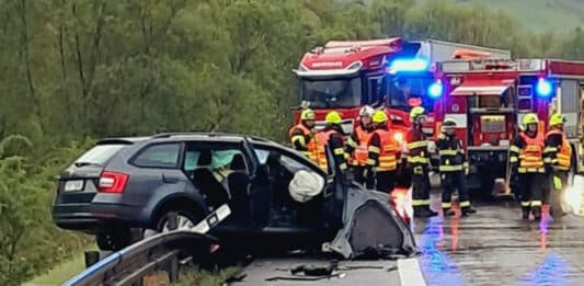 Tragická nehoda u obce Povrly. Foto: ZZS