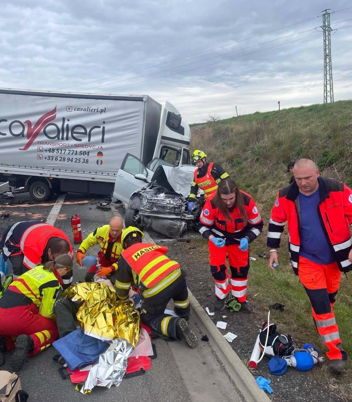 Vážná nehoda u Trstěnic na Tachovsku. Foto: ZZS