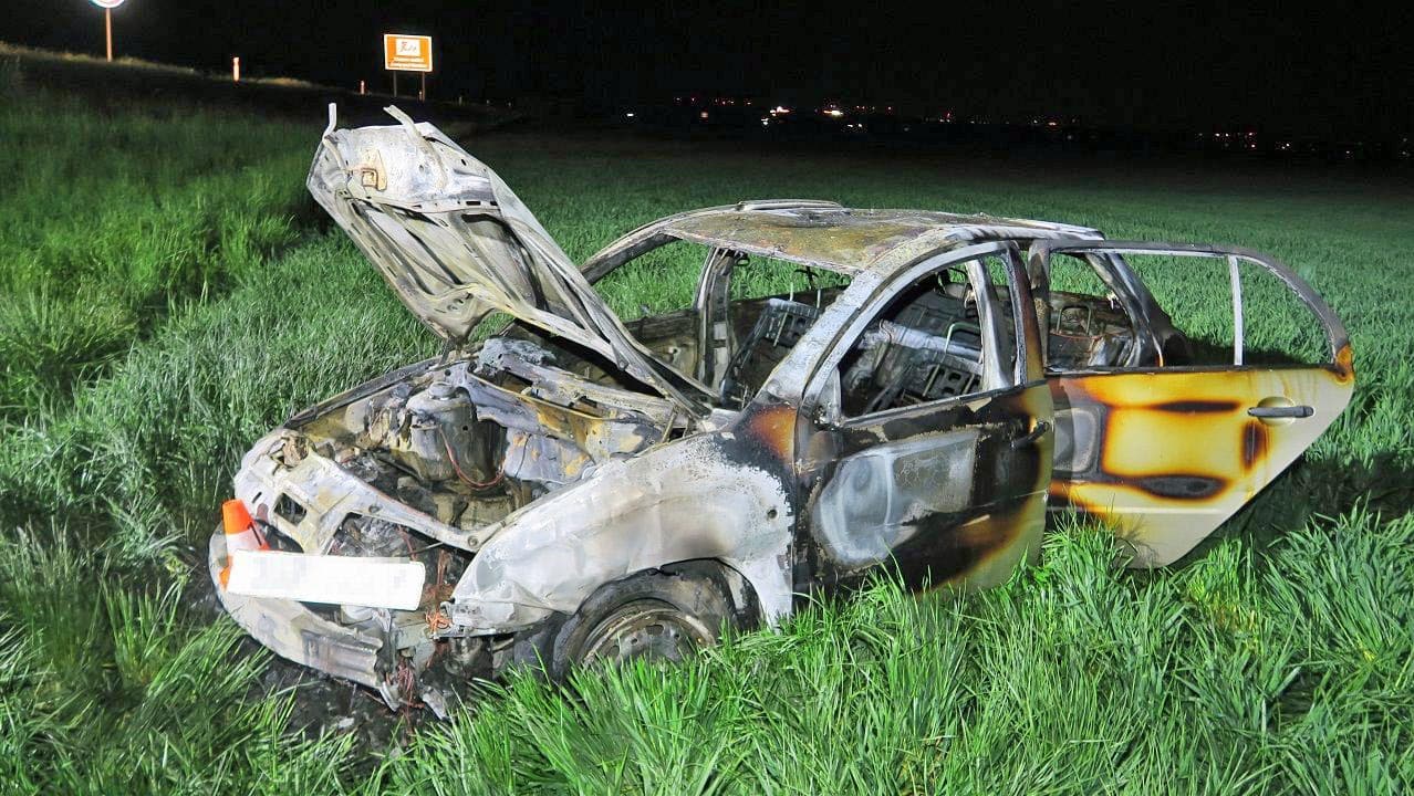 Nehoda na dálnici D46. Foto: PČR