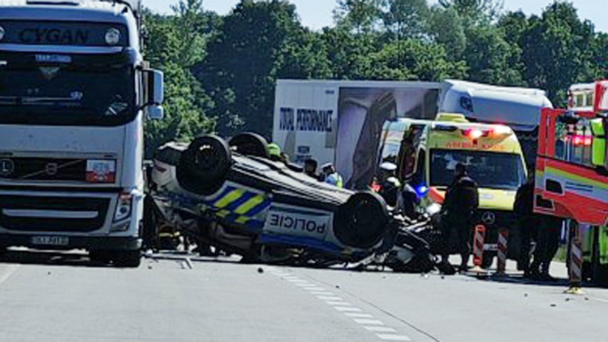 Vážná nehoda na D1 u Bohumína. Foto: Petr Ježíšek