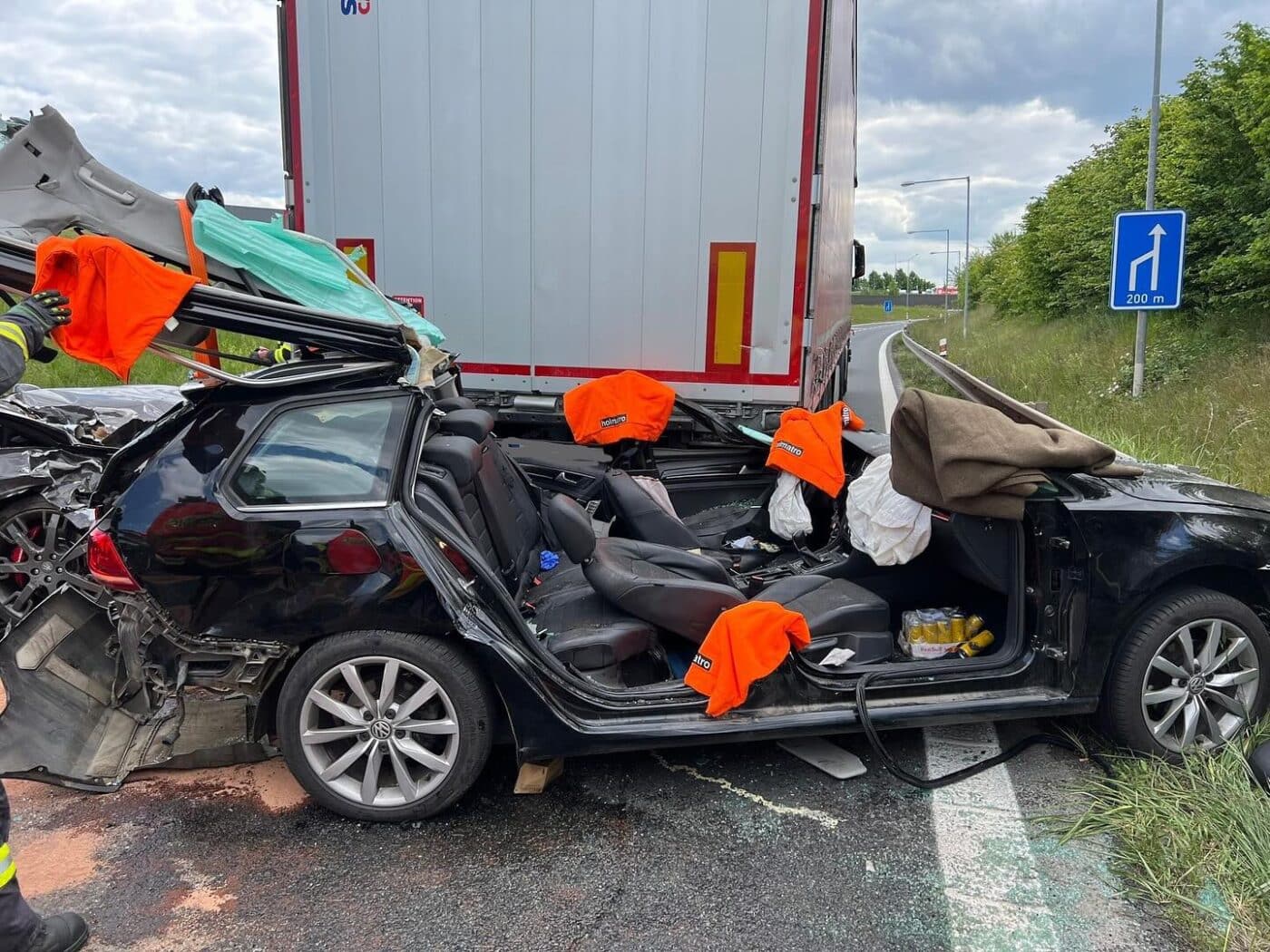 Vážná nehoda u Pražského okruhu. 