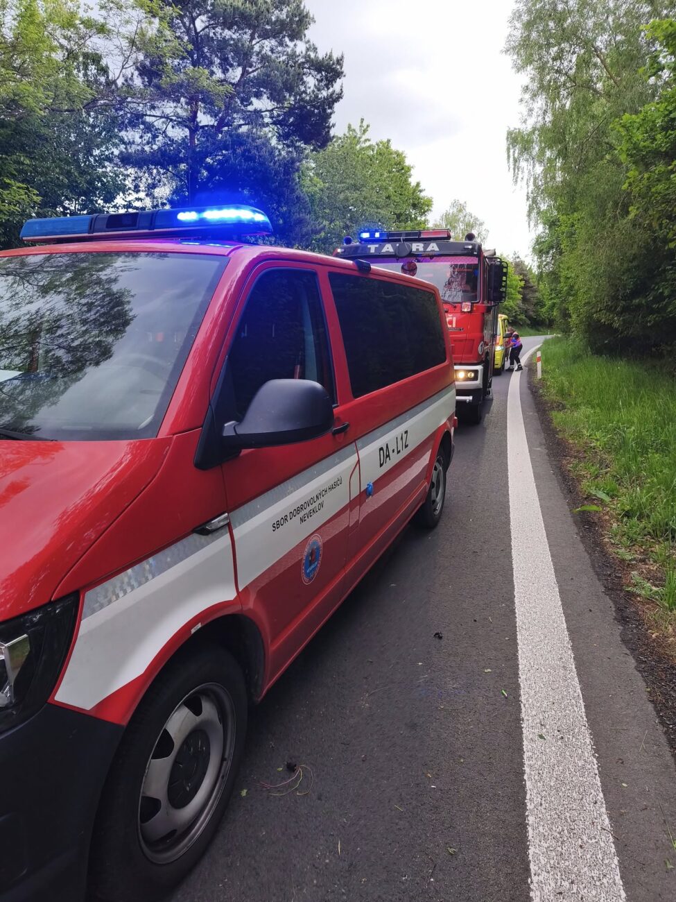 Vážná nehoda u Netvořic na Benešovsku. Foto: HZS