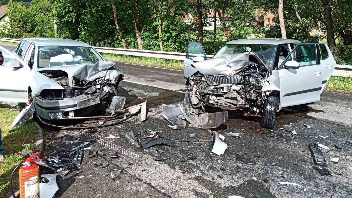 Nehoda v Polichnu u Luhačovic. Foto: HZS