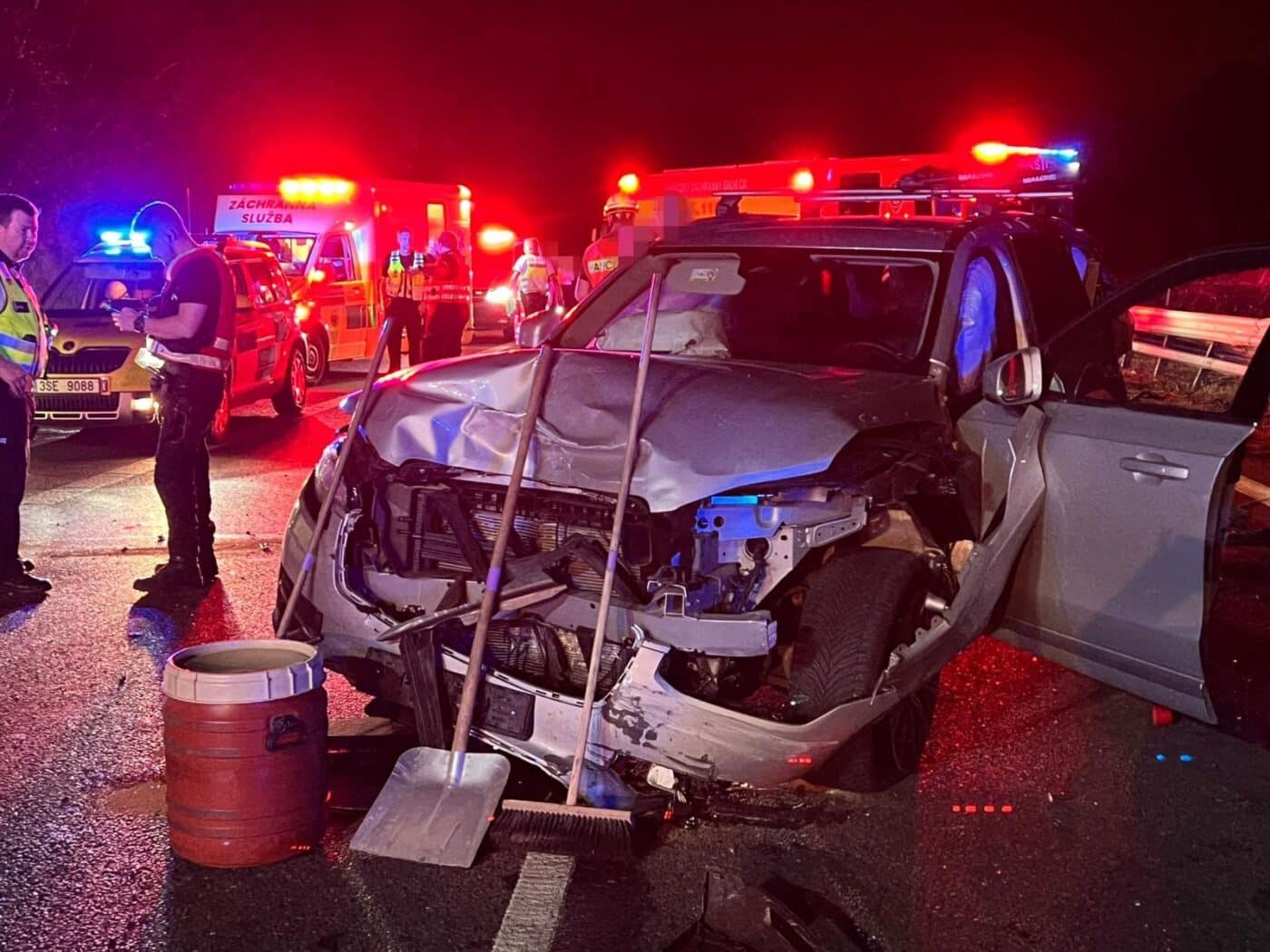 Tragická nehoda na dálnici D11. Foto: HZS