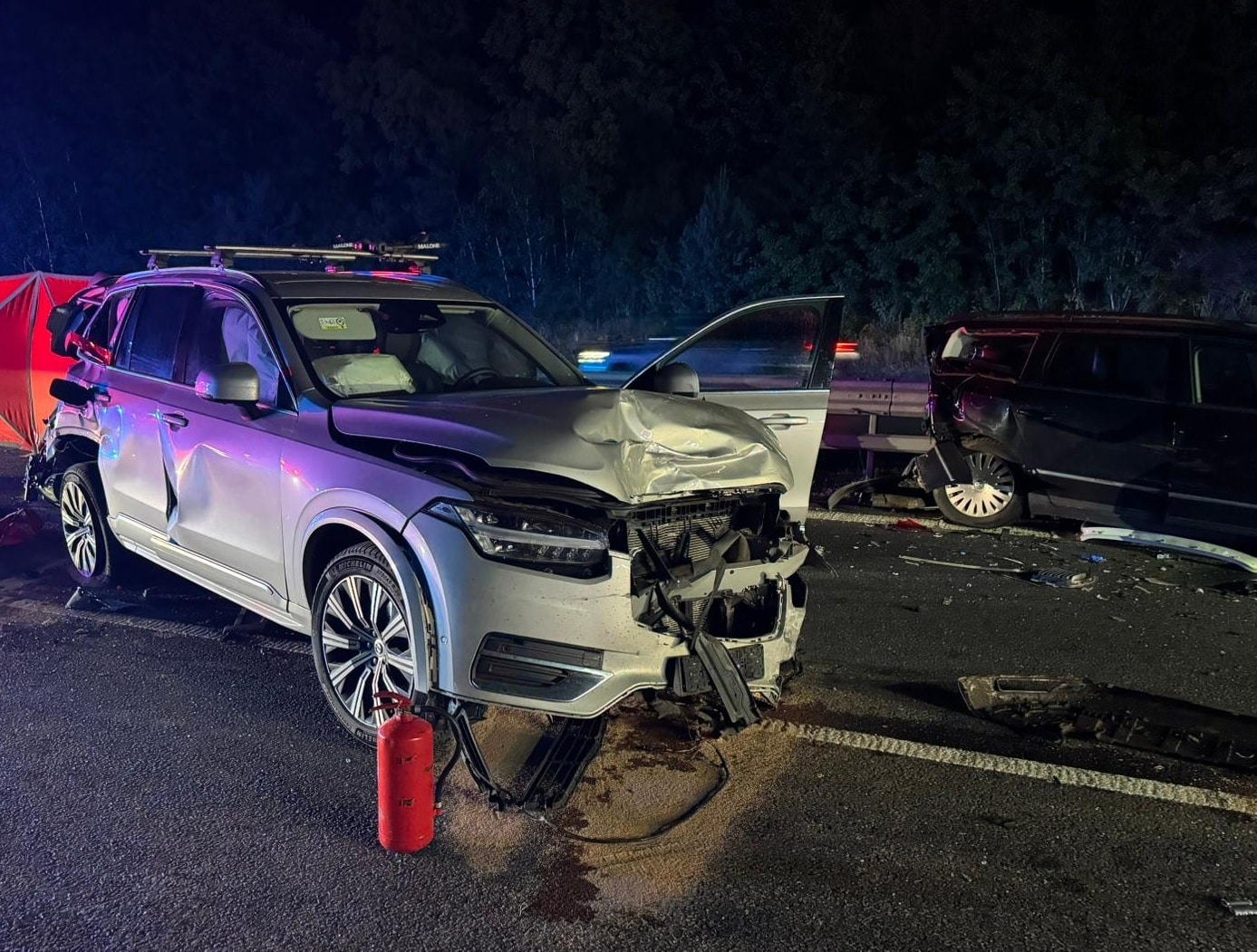 Tragická nehoda na dálnici D11. Foto: HZS