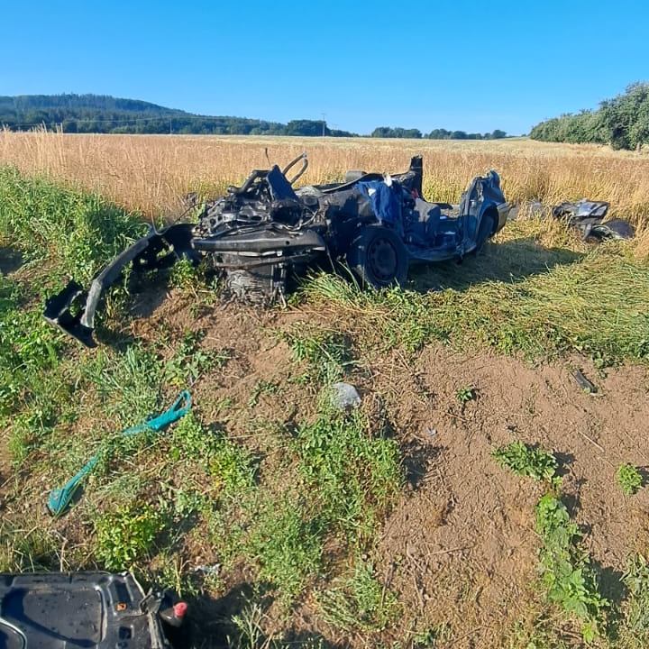 Nehoda na přejezdu v Blovicích. Foto: HZS