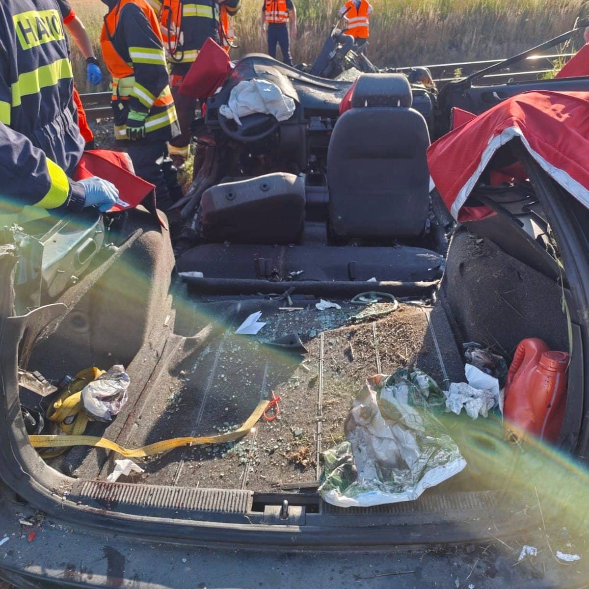 Nehoda na přejezdu v Blovicích. Foto: HZS