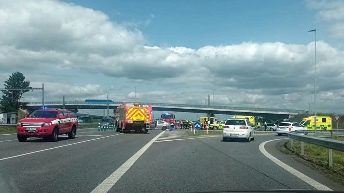 Nehoda u Církvice. Foto: FB/Přéma Cyprián