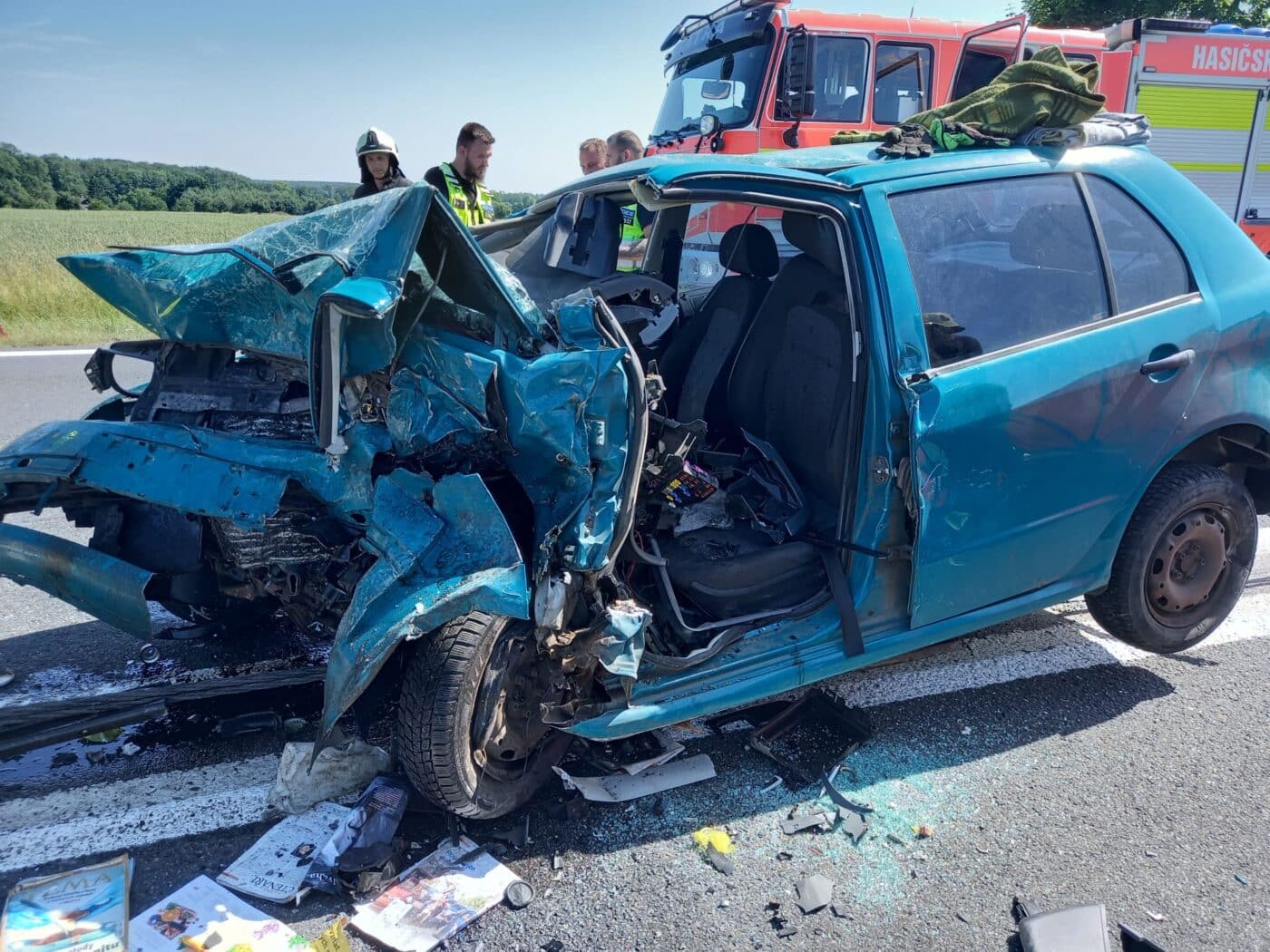 Tragická nehoda u Jičína. Foto: HZS